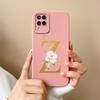 Elegant Case For Samsung M22 M32 4G 5G Rose Letter Phone Shell Lens Protective Cover For Galaxy M32 M22 Liquid Silicone Bumper