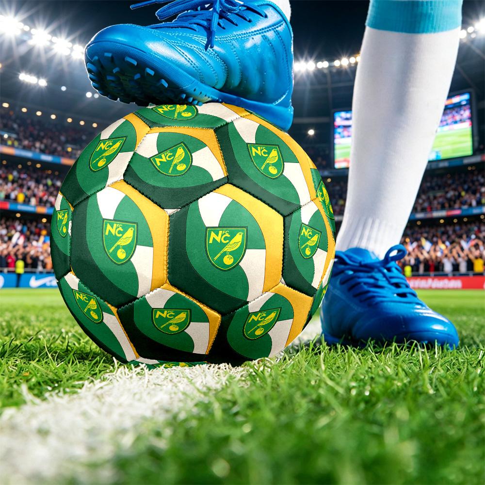 Norwich City FootballPrinted Size 5 Soccer Bball, Anti Slip Adult Match Football Souvenir for Football Fans