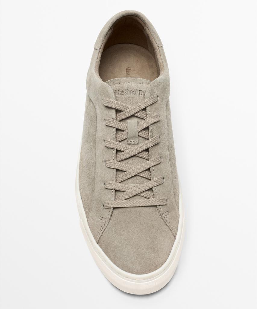 Кожаные кроссовки на платформе Massimo Dutti
