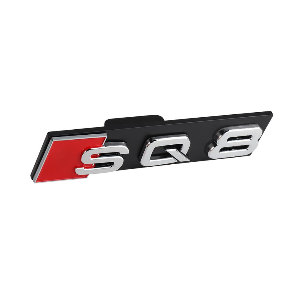 3D ABS Car Front Hood Grille Emblem Sticker Decor For Audi S3 S4 S5 S6 S7 S8 RS3 RS4 RS5 RS6 RS7 RS8 W12 V6 V8 SQ3 SQ5 SQ7 SQ8