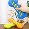 Прочная игрушка-косточка для собак издает звуки, идеально подходит для крупных пород, таких как золотистые ретриверы, корги и французские бульдоги. Отличный способ!