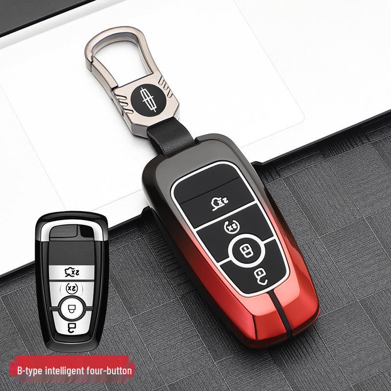 Совместимый металлический чехол для ключа для моделей Lincoln: Corsair, Aviator, Navigator, MKX, Continental, MKZ, MKC