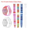 Watch Strap PVC Belt for Swatch 16mm 17mm 19mm Watch Accessories Soft Jelly Color Waterproof Rubber Wristband Bracelet with Tool