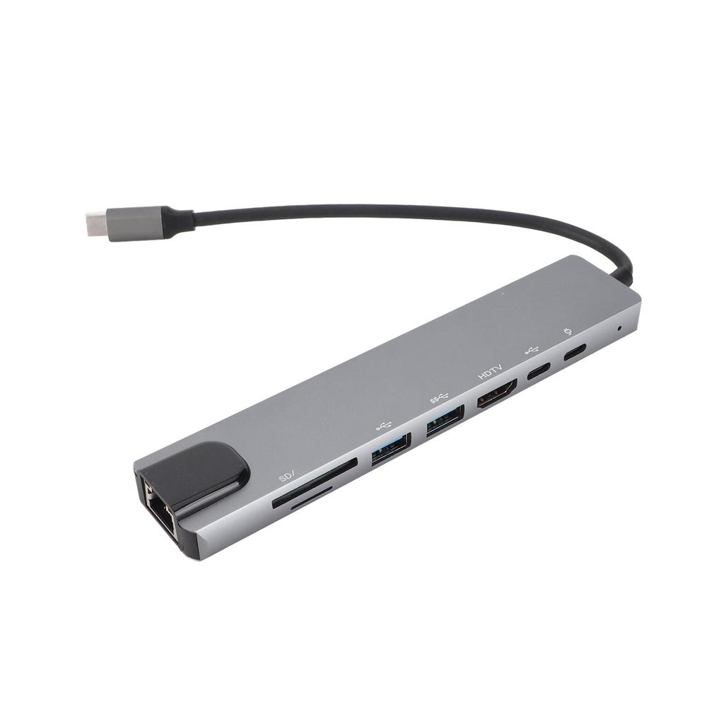 8‑in‑1 Hub Type‑C to HDMI RJ45 PD USB Docking Station Type‑C Hub Splitter Converter Adapter
