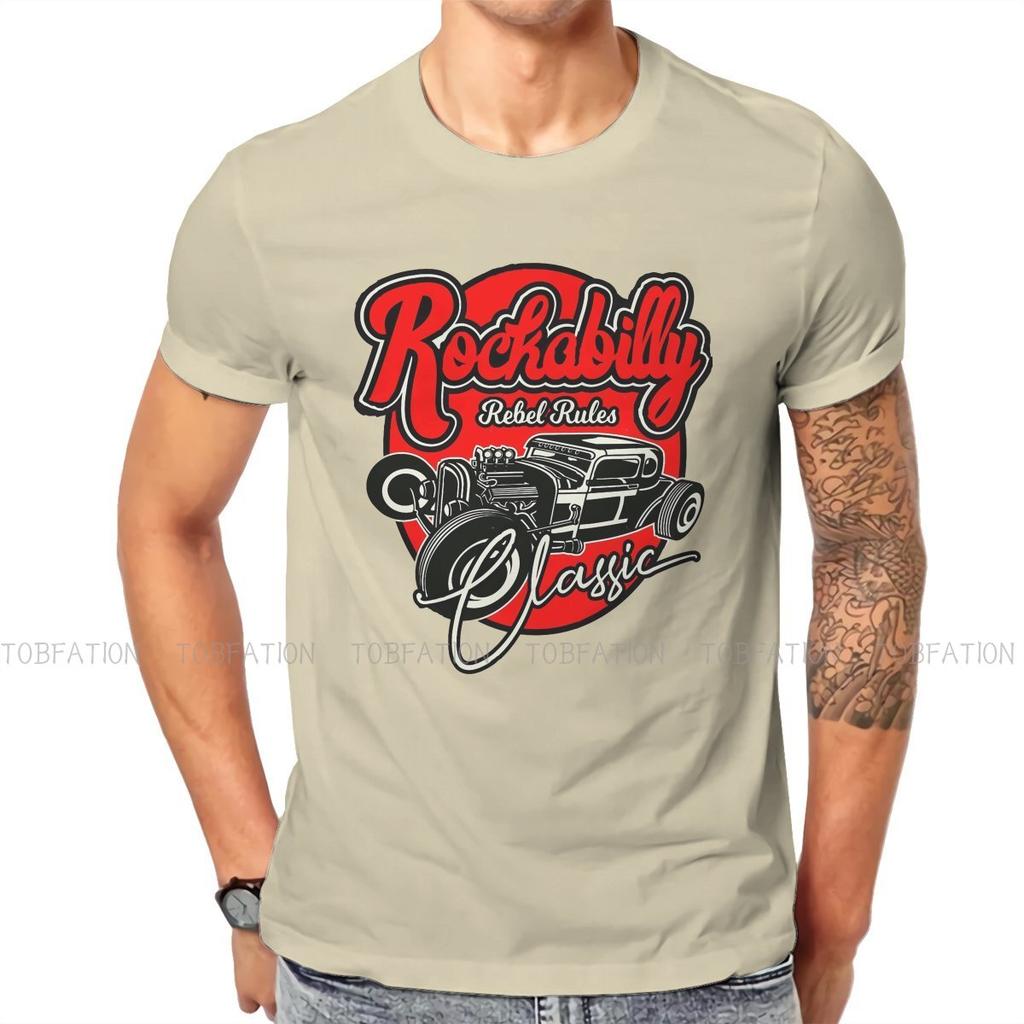 ZX 50s Rockabilly Retro Hot Rod Rock and Roll Vintage Rockers T Shirt Vintage High Quality Tshirt Big Size Crewneck Men Clothes