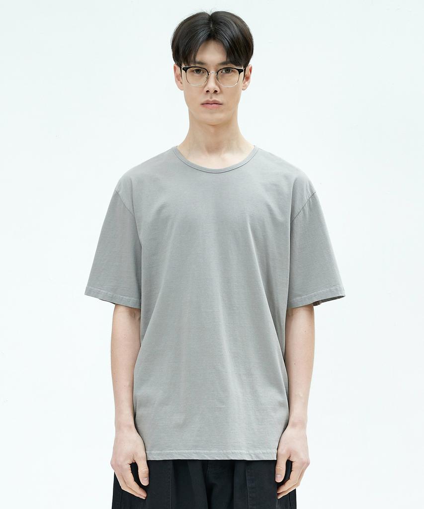 MINIMALPROJECT Basic Cotton Binding Short Sleeve T-Shirt Mst143 [Cool Gray]