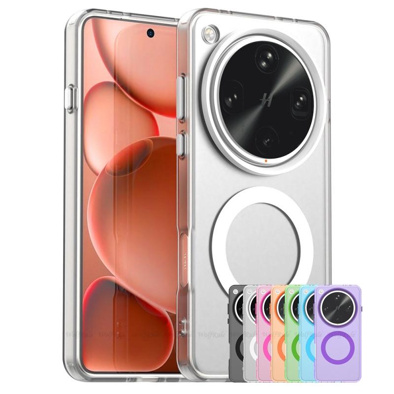 Для чехла-накладки OPPO Find X8 Ultra OPPO Find X8 Ultra Capas Ударопрозрачный Беспроводная зарядка Магнитный Матовый Прозрачный Fundas