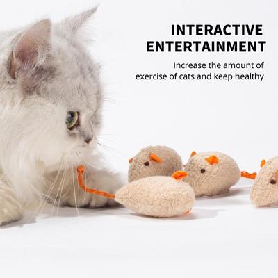 Игрушка для кошки плюшевая мышка милая модель износостойкая игрушка с кошачьей мятой универсальная забавная интерактивная развлечение товары для питомцев
