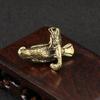 Retro Brass Parrot Catching Dragon Ornament Desktop Study Four Treasures Pen Holder Shelf Home Decoration Crafts Bird Figurines