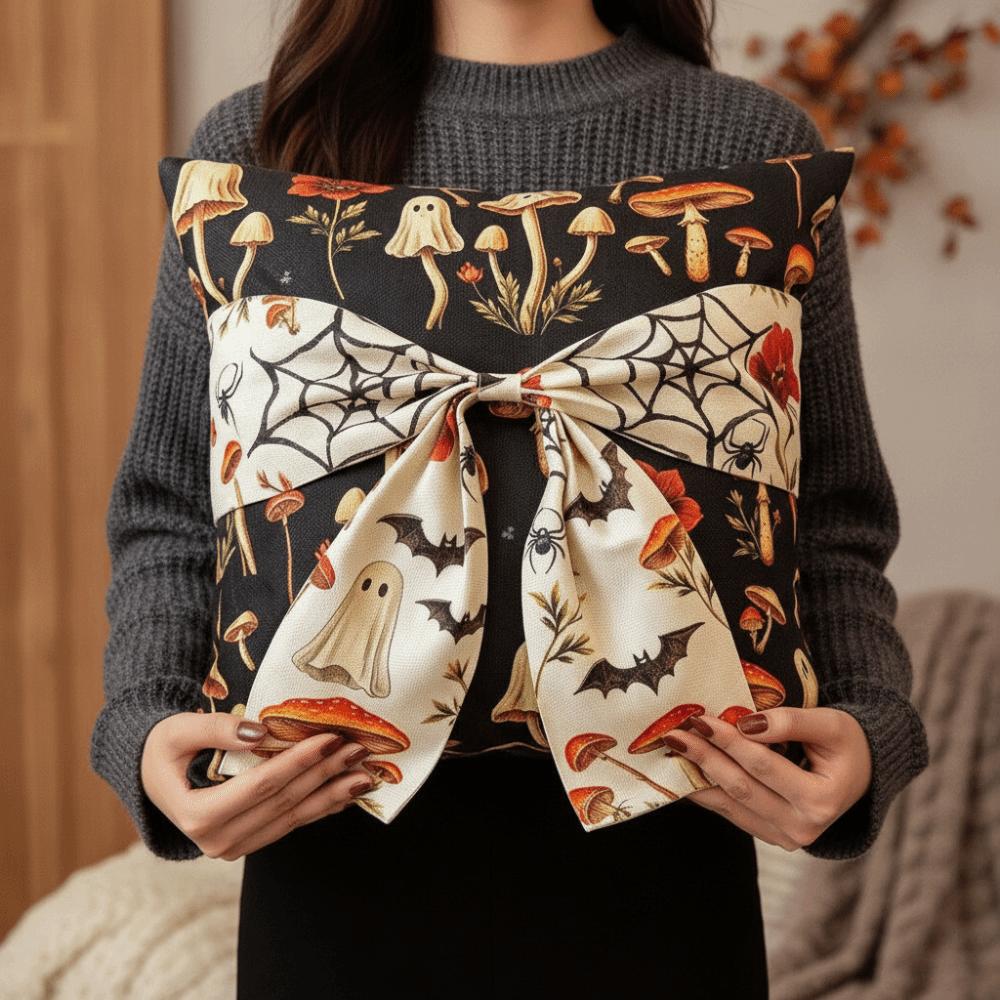 Hidden Zipper Halloween Cushion Cover 2D Printing Square Cushion Shell Couch Pillow