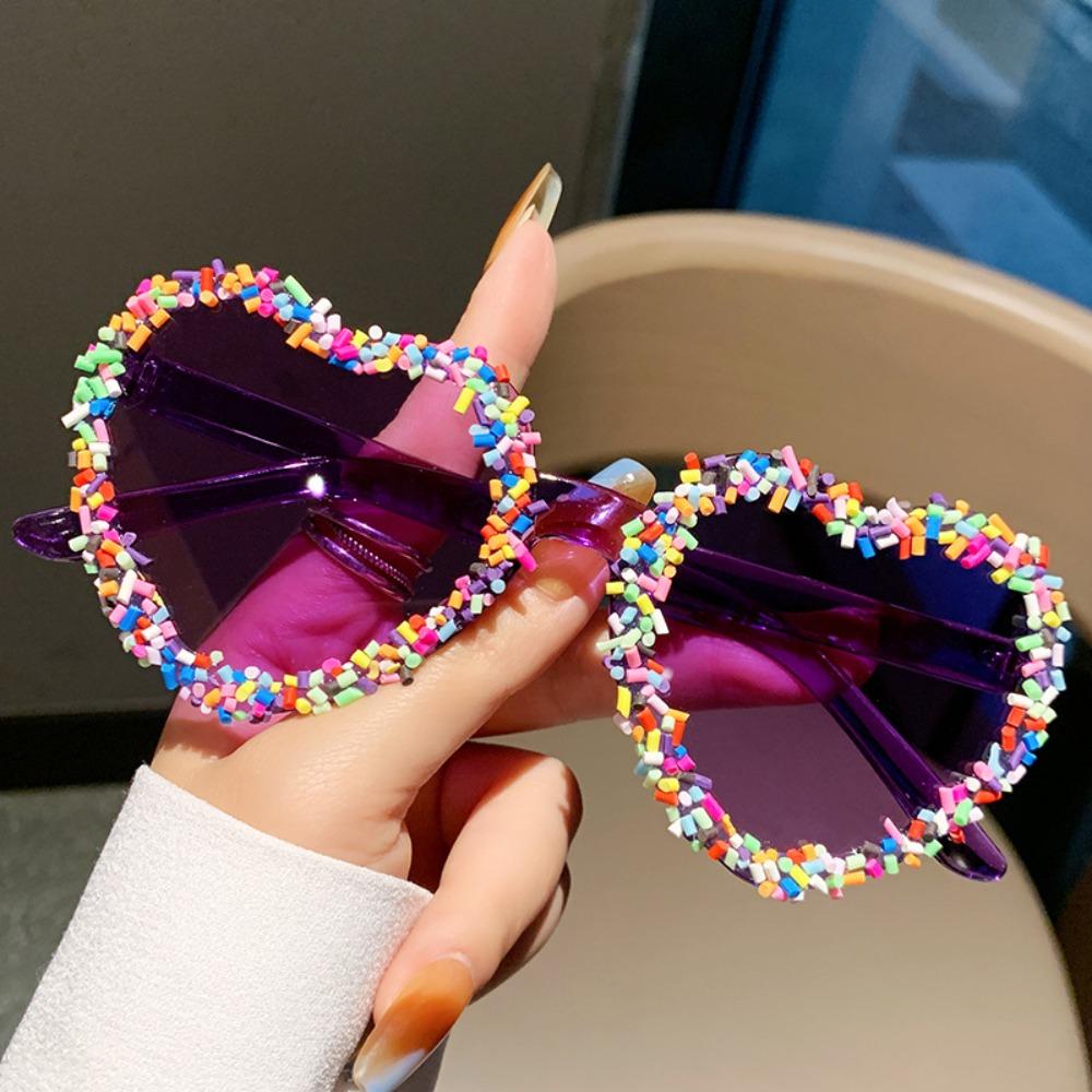 Heart Shape Love Heart Sunglasses Luxury Punk Sunglasses Trendy Vintage Sunglasses Party Eyewear