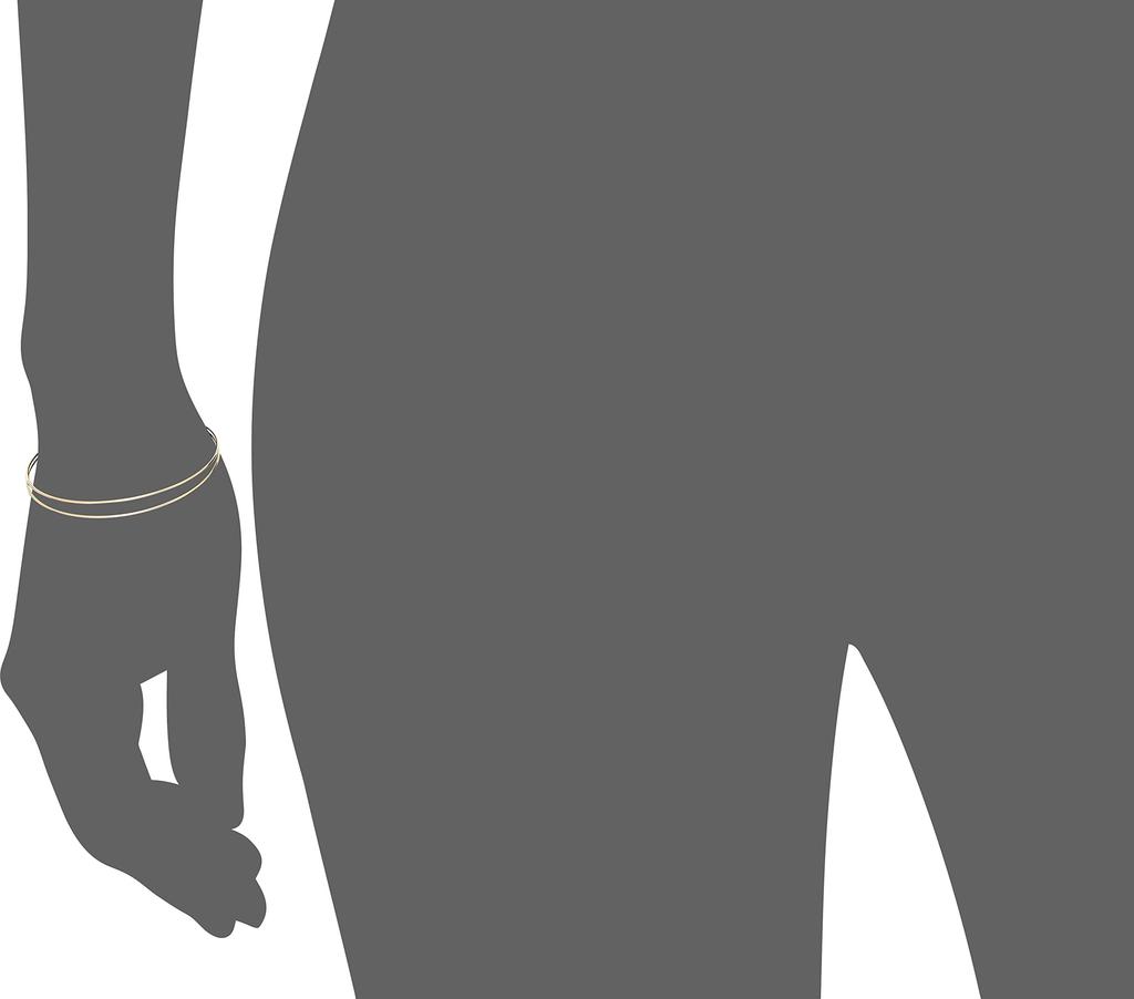 Vendome Bracelet K10 Yellow Gold Double Bangle GJVB0073LSYG [Official] [VIE Aoyama]