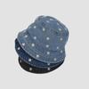 Little Daisy Embroidered Sun Cap Sun Protection Bucket Hat New Fisherman Hat  Men