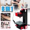 6 In 1 Mini Multi Metal Wood Lathe Motorized Jig Saw Grinder Driller Milling CNC Combined Machine DIY Tool