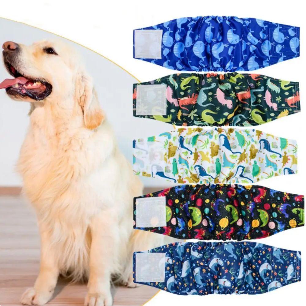 Quick Absorption Male Dog Belly Band Diapers Cartoon Male Dog Sanitary Pants For Dogs