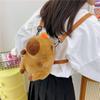 Animals Capybara Plush Backpack Cartoon Students School Bag Creative Cartoon Backpack  Girls