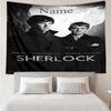 Custom Name Sherlock Holmes Print Tapestry, Backdrop, Easy Setup, Ideal for Bedroom, Office & Living Room, with Aesthetic Wall Hanging Decor.