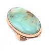 Хризопраз Ручная работа Медная ювелирная бижутерия Кольцо Размер 6.5 q4Z13