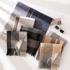 Stylish Design Plaid Scarf Women Men Winter Autumn Imitation Cashmere Wide Long Shawl Design Warm Soft Muffler Female Male