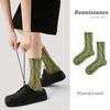 Женские носки Renaissance с вертикальными полосками и кружевом — тренд лета/осени