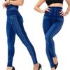 Women's High-waist Beaded Leggings Stretch Slim Cropped Trousers