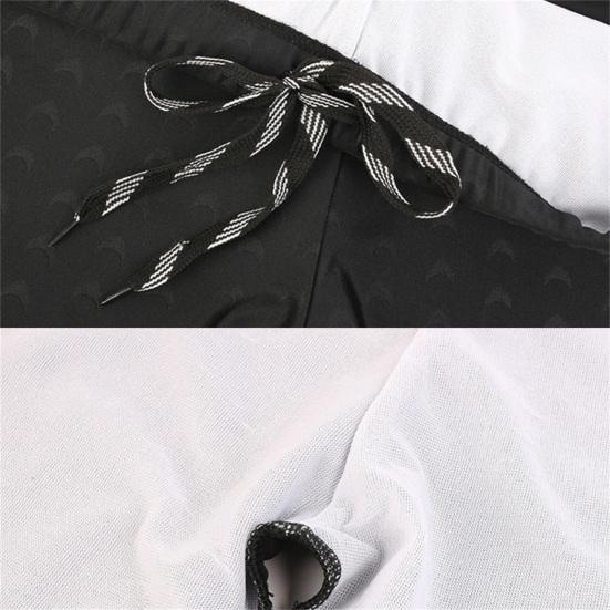 Высокоэластичные плавки длиной до колена, быстросохнущие модные пляжные шорты для серфинга с имитацией акульей кожи