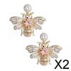 2x Женские серьги-подвески со стразами в виде пчел Элегантные модные подарки Креативные украшения на День святого Валентина