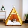 Washable Cat Teepee Tent with Thick Cushion Pet Tent Kennel Pet Bed Dog Tent Bed  Four Seasons