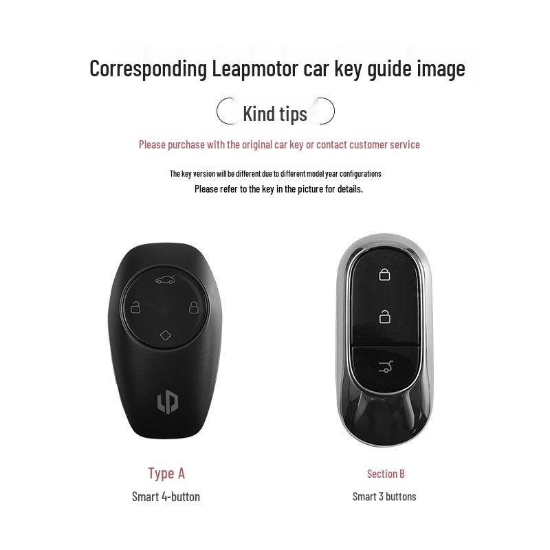 Чехол для ключа Leapmotor C11/T03: Защитный чехол из ТПУ для моделей C10/C16/C0