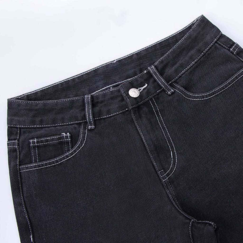 Женские модные однотонные джинсы в стиле хип-хоп, спортивные штаны, брюки для бега