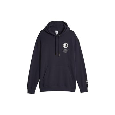Puma X Staple Collab SS23 Свободная толстовка с буквенным принтом Мужская толстовка Темно-синяя 622202-16