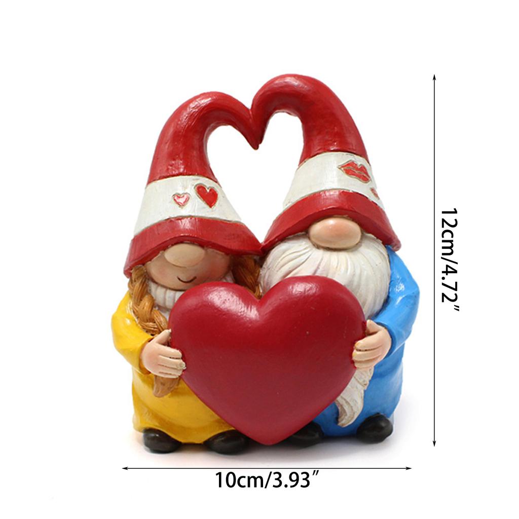Уникальные парные фигурки Любовь и сердечки Фигурки гномов Интригующие и привлекающие внимание Изысканные украшения в виде гномов ручной работы