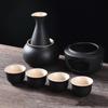 Ceramic Sake Set with Warmer Pot ,Traditional Bottle,Drinkware 4 Cups Drink Porcelain