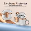 Для Apple AirPods Pro Чехол с замком-защелкой ТПУ + ПК Прозрачный Гальванизированный Чехол для наушников с крючком