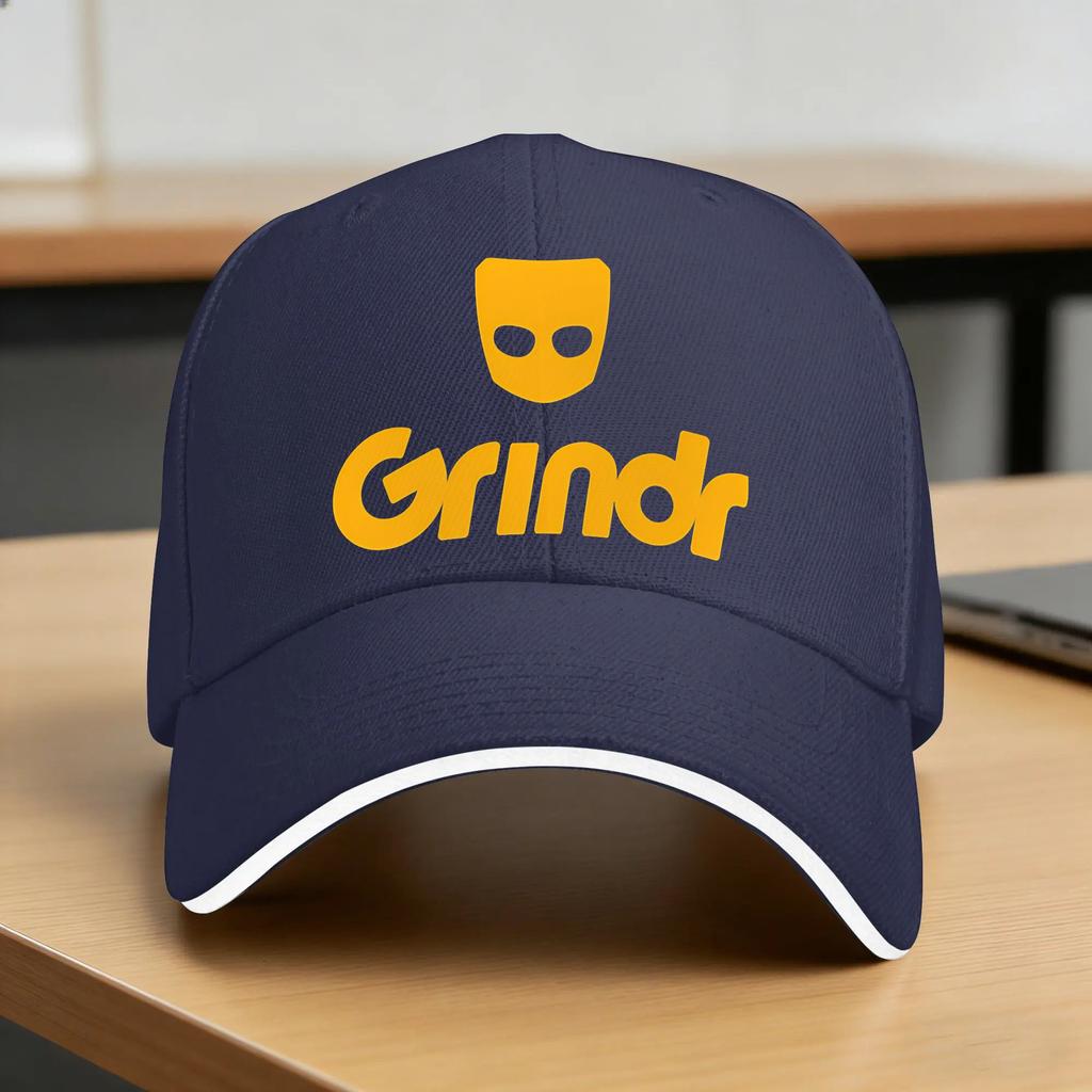 Бейсболка с логотипом Grindr  Мужская Женская Печать Тракерная Кепка Летняя Мода На Открытом Воздухе Спорт Дропшиппинг Кепка Snapback