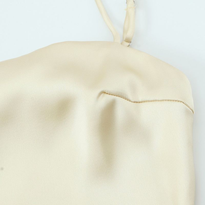 Kaslead New Women Clothes Western Style Thin Scarf Silk Satin Texture Dress 2896331