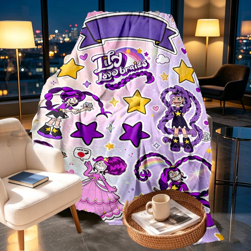 Lily Lovebraids Print Blanket - Soft & Comfortable, for Bedroom, Travel, Sofa, Home Decoration - Birthday Christmas Gift for Friend