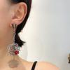 Черные серьги-пауки с паутиной, креативные длинные серьги с бриллиантами, модные темные преувеличенные серьги для женщин