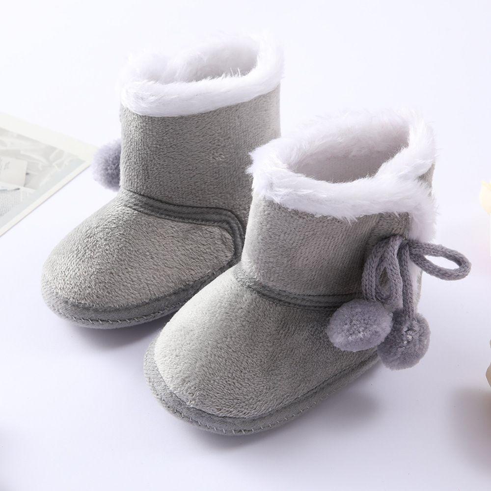 Casual Anti Skid Bottom Baby Girls Boys Winter Warm Boots Plush Fur Newborn Toddler Flat Snow Boots