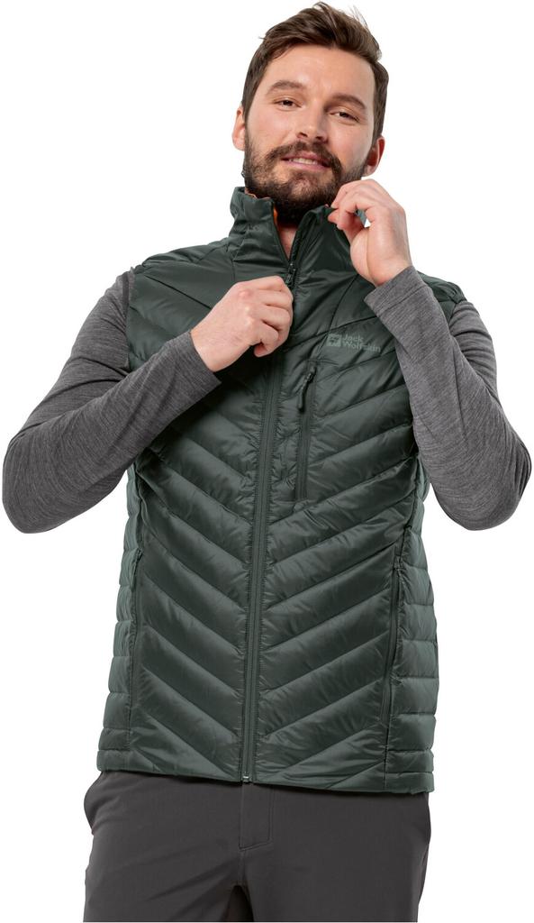 Куртка Jack Wolfskin Passamani Down Vest M черная олива