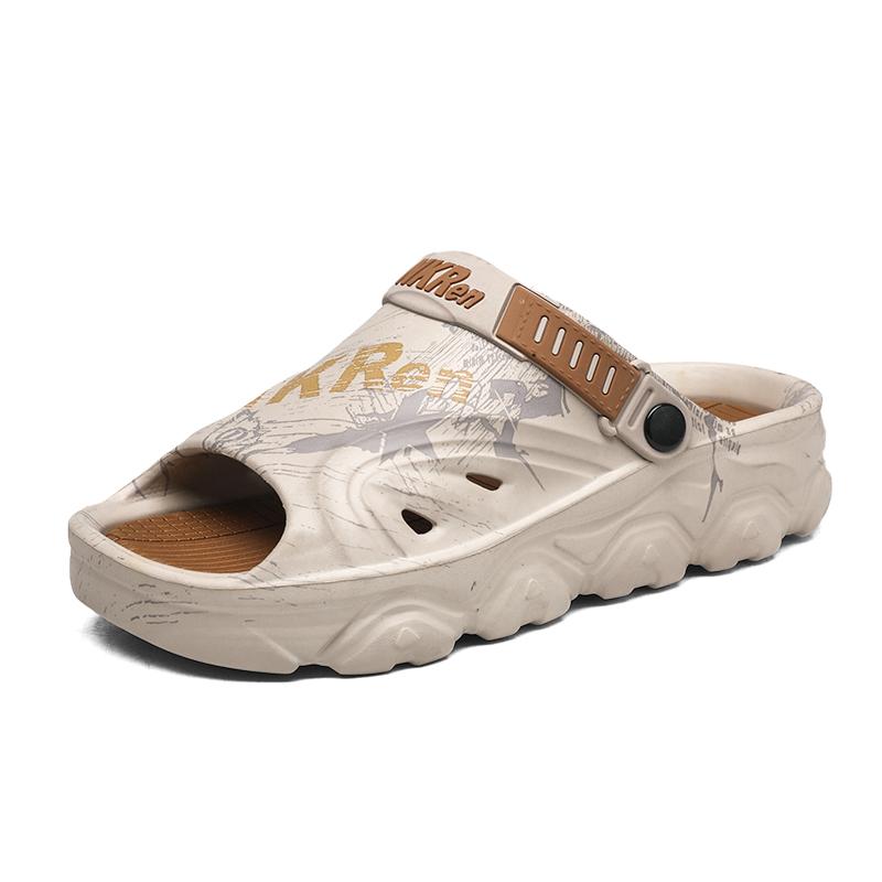 New Men's Sandals Big Size Thick-soled Lightweight Slippers Men's Fashionable Casual Sports Sandals Breathable Beach Shoes Men