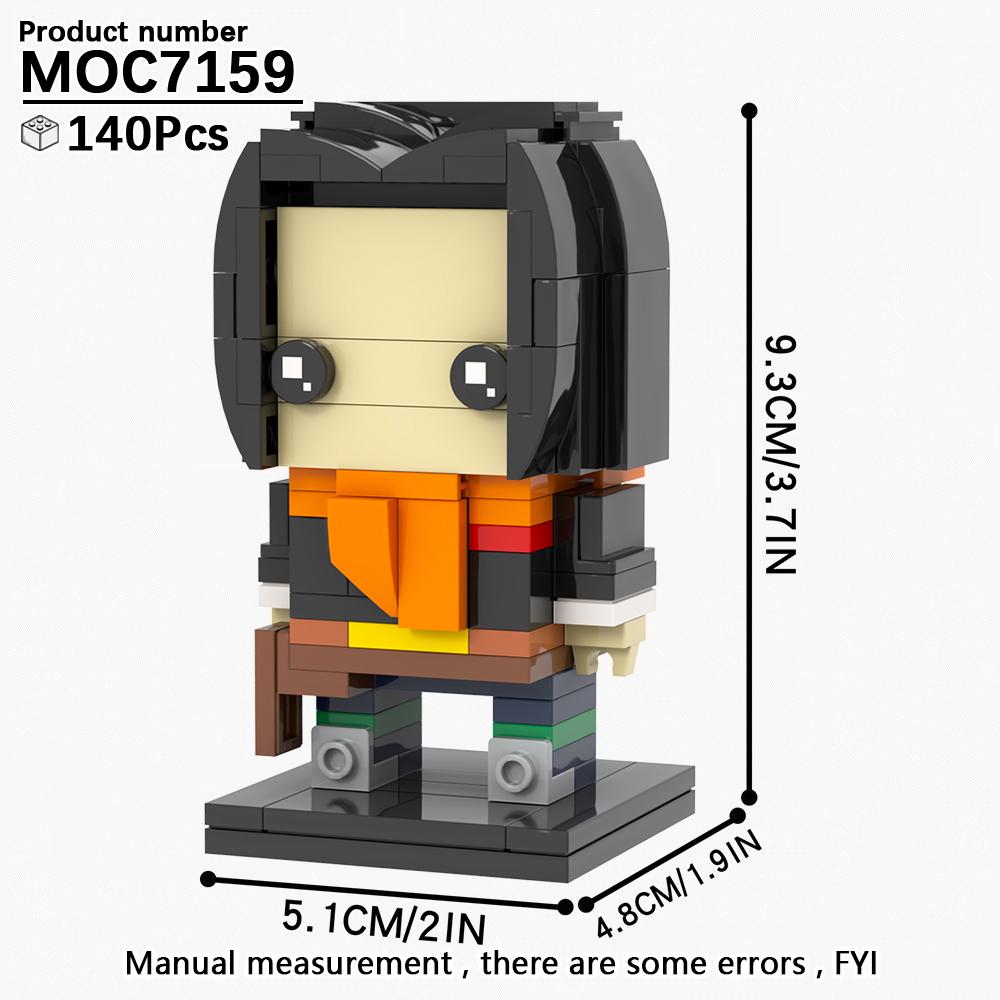 MOOXI Серия Аниме MOC Кирпичи Кирпичная Голова Фигурка Лун Сделай Сам Набор Конструкторов для Взрослых Модель Детские Образовательные Игрушки для Детей Подарок