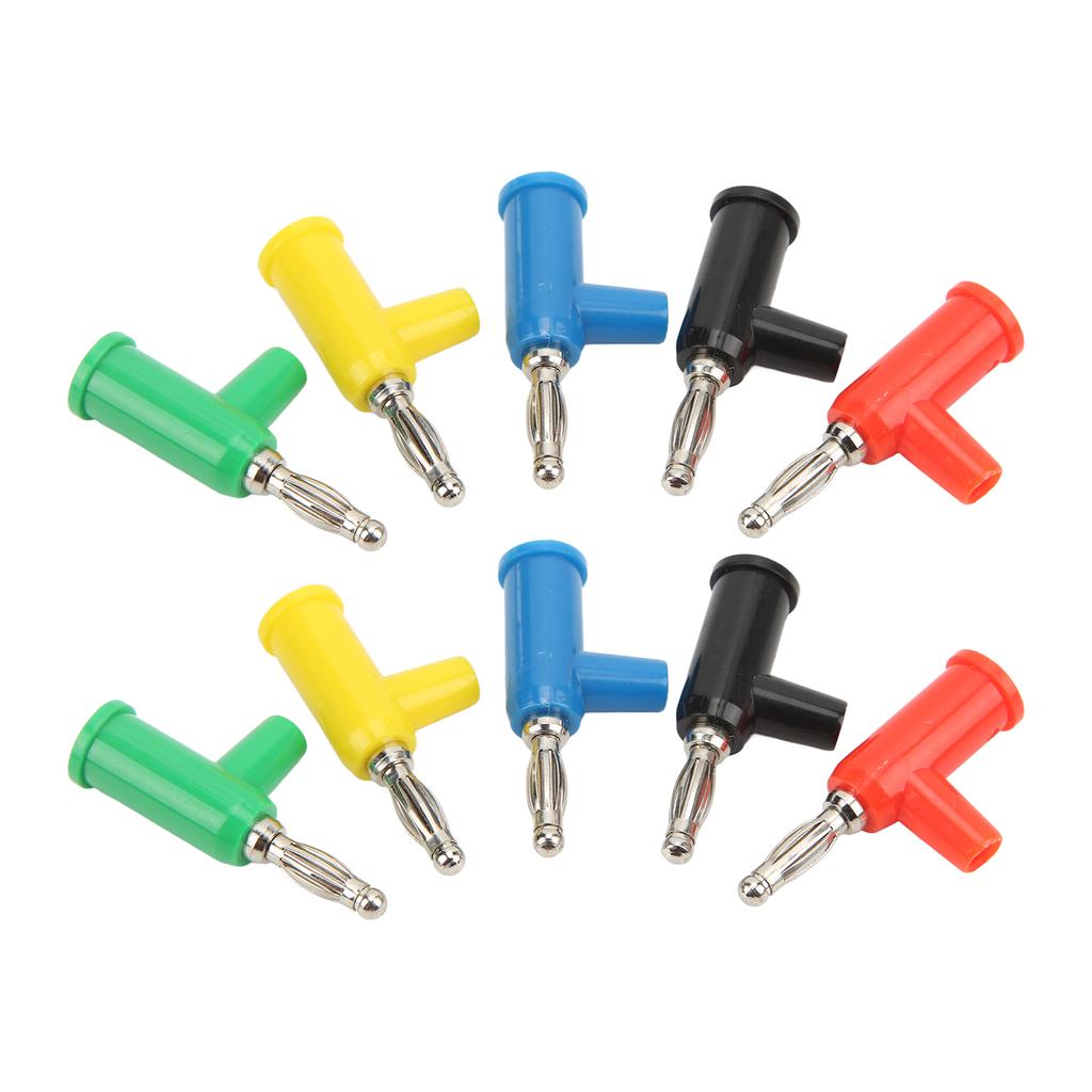 10pcs J.10028 4mm Banana Plugs Stackable Solderless Banana Connectors for Industrial Equipment