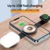W-162 3-in-1 Foldable Charging Dock Magnetic Wireless Charger for iWatch/AirPods/Phone