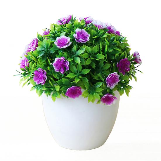 Искусственный цветок в горшке, яркий декор, реквизит, яркий цветок бонсай для дома