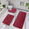 3pcs Soft and Absorbent Memory Foam Bath Mat - Non-Slip, Machine Washable Rug for Shower, Bathroom, Kitchen, and Bedroom