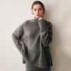 New Split-ended Loose-knit Pullover Solid-color Turtleneck Loose Autumn and Winter Women's Sweater
