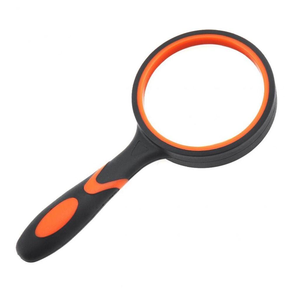 Portable Rubber Handle 10X Magnifying Glass Optical Magnifier Eye Loupe Glass Handheld Magnifier