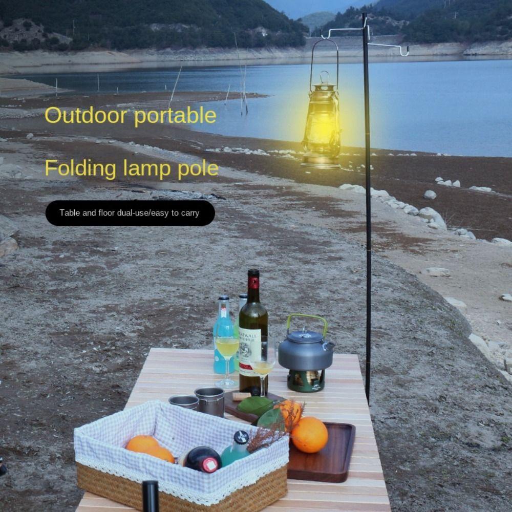 Lamp Post Pole Light Holder Foldable Lantern Stand Fishing Light Pole Camping Post Pole Lamp Pole