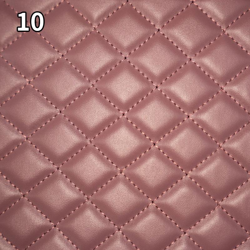 Высококачественная толстая губчатая стеганая искусственная кожа с вышивкой в клетку искусственная искусственная кожаная ткань для обивки мебели автомобиля своими руками